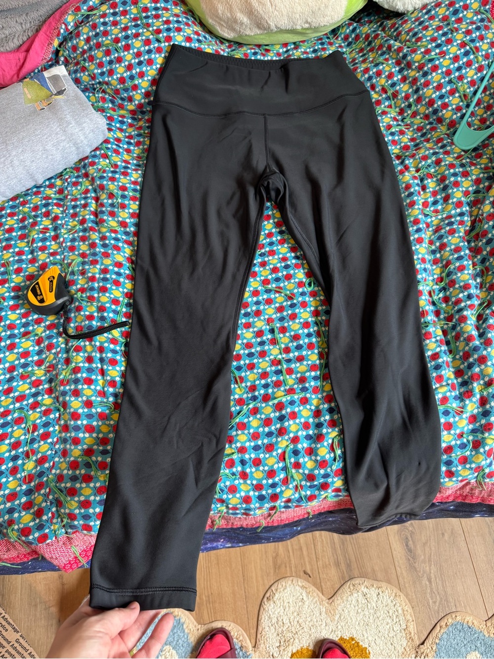 CRZ YOGA Black Fleece Thermal Leggings 28” XL